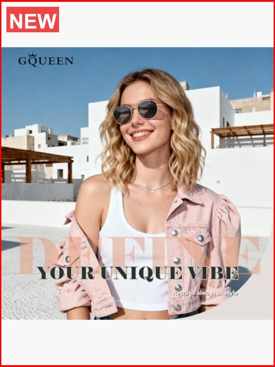 Retro Round Polarized Sunglasses Spring Hinge Metal Frame Oval Sun Glasses main image 6
